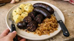 PrietAS chilenas doraditas con papas cocidas y cebolla caramelizada (paso a paso)