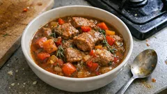 Bondiola de cerdo a la cacerola con vino tinto: queda suave y con salsa rica