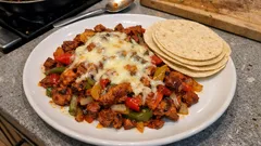 Alambre al pastor en sartén: el sabor taquero sin trompo y con queso manchego