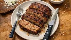 Budín de carne al horno: jugoso por dentro y doradito por fuera (sin huevo)